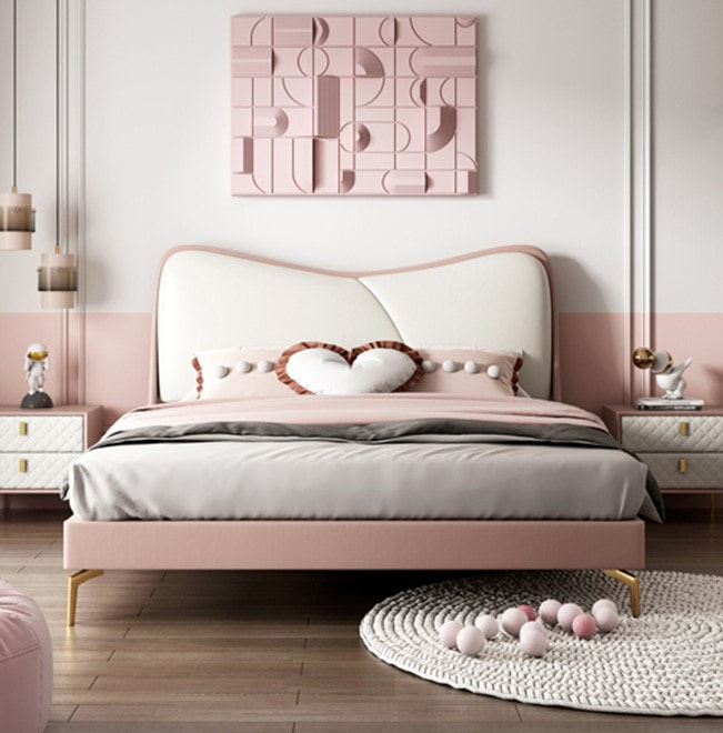 high end modern home furniture contemporary design uphostered headboard leather bed company&supplier in China-interi furniture