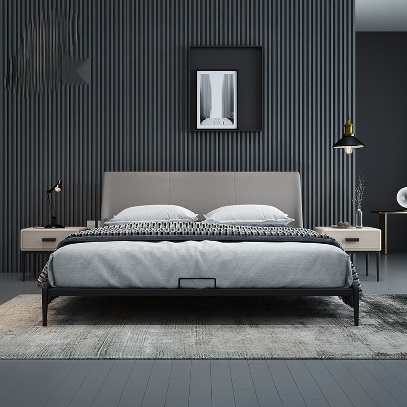 high quality modern home furniture contemporary design uphostered headboard leather bed company&supplier in China-interi furniture