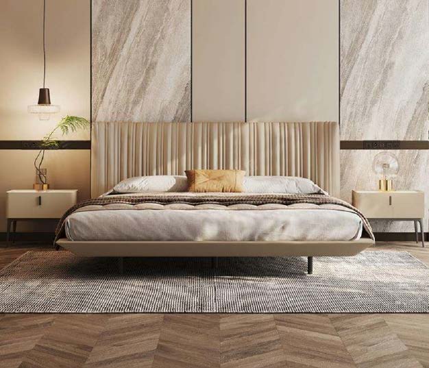 best quality modern home furniture contemporary design uphostered headboard leather bed factory & maker in China-interi furniture