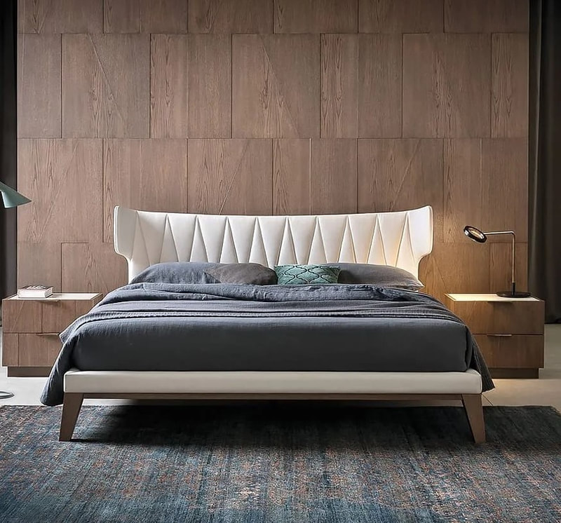 high quality modern home furniture contemporary design uphostered headboard leather bed company&supplier in China-interi furniture