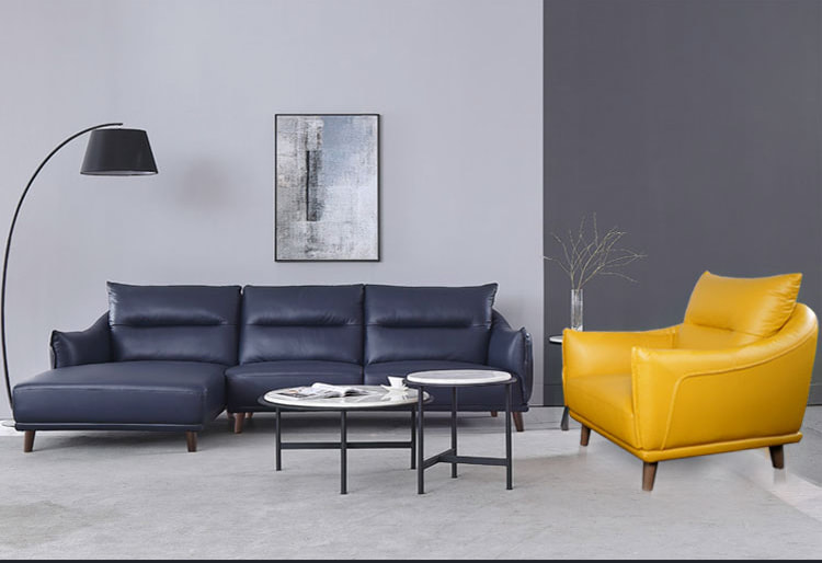 high quality luxury home furniture maker contemporary design modern leather sectional sofa supplier in China-interi furniture