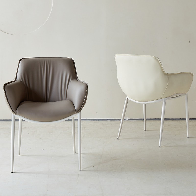 Chinese high quality home furniture modern design contemporary dining room high back leather chair factory-inter furniture