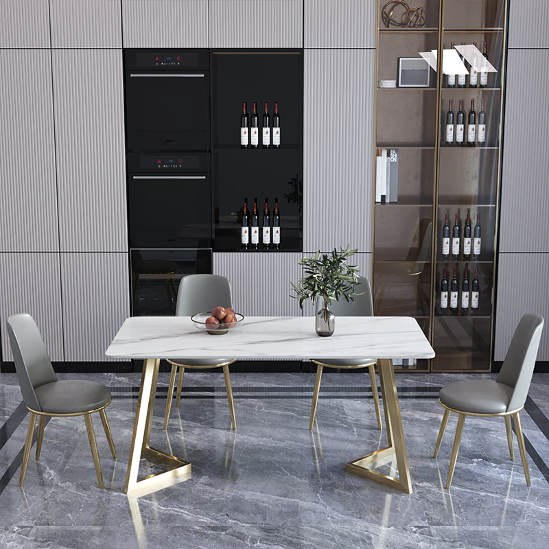 chinese high end luxury modern design contemporary style home furniture dining room sintered table top dining table store-interi furniture