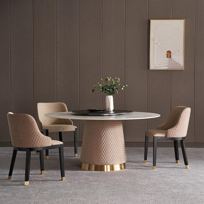 chinese top luxury modern design contemporary style home furniture dining room sintered table top dining table manufacturer-interi furniture