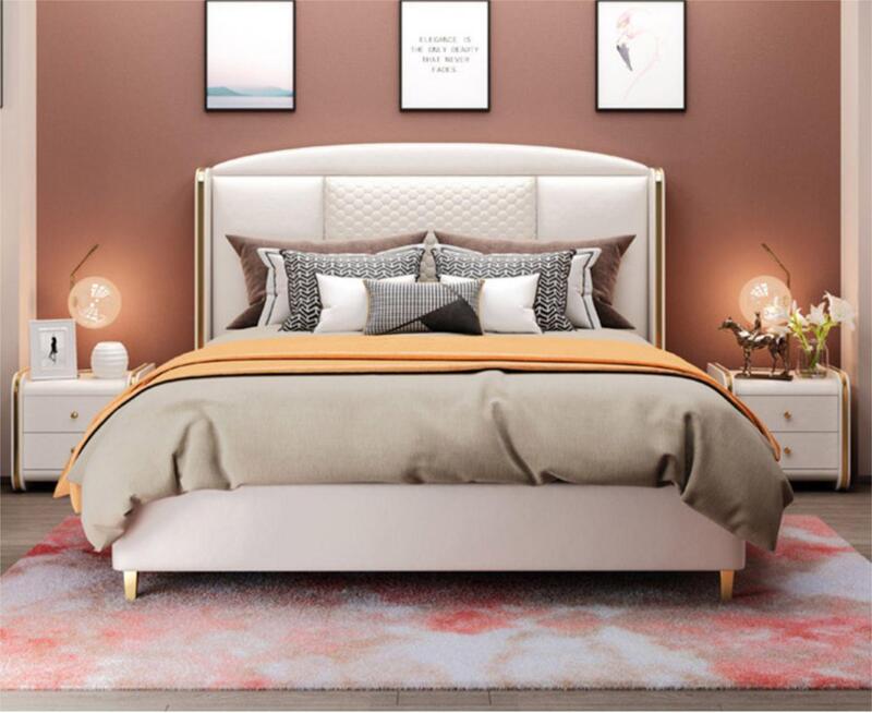 best quality modern home furniture contemporary design uphostered headboard leather bed company&supplier in China-interi furniture