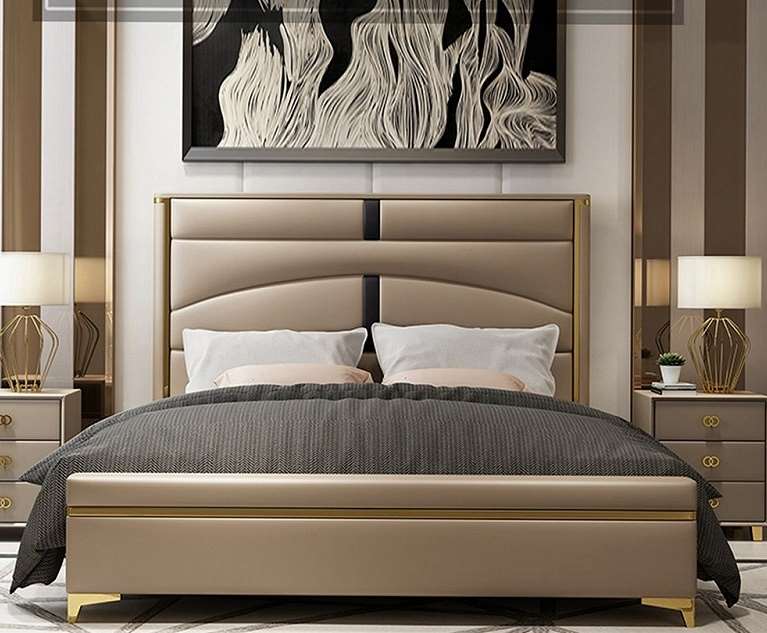 high end modern home furniture contemporary design uphostered leather bed company&supplier in China-interi furniture