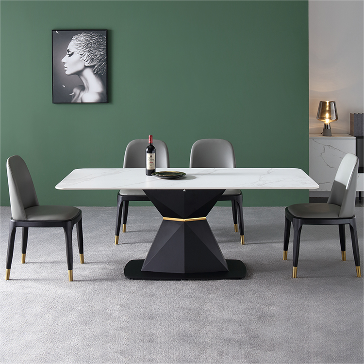 chinese top luxury modern design contemporary style home furniture dining room sintered table top dining table makert-interi furniture