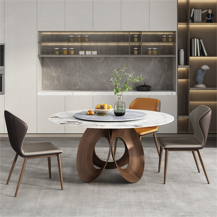 chinese top luxury modern design contemporary style home furniture dining room sintered table top dining table supplier-interi furniture